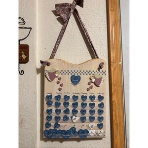 vintage homemade angel perpetual calendar